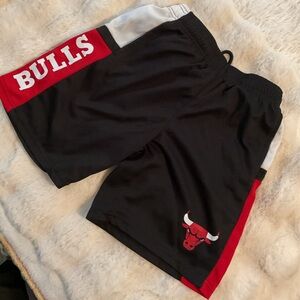 NBA Bulls Iconic Black and Red Shorts (14-16)